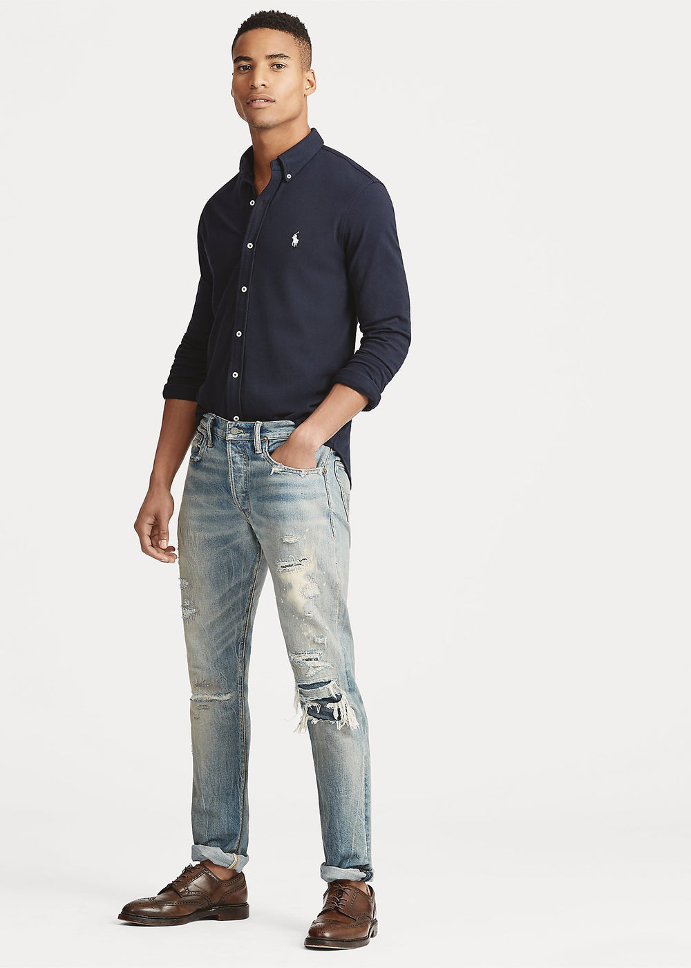 Polo Ralph Lauren chemise ultra légère Aviator Navy - Lothaire boutiques (6947766829221)