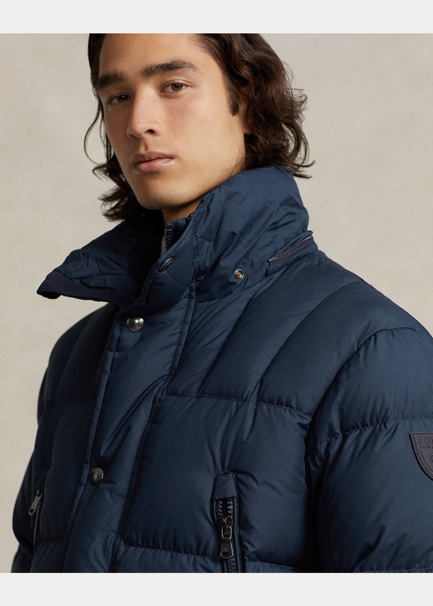Polo Ralph Lauren Doudoune à capuche hydrofuge Marine - Lothaire