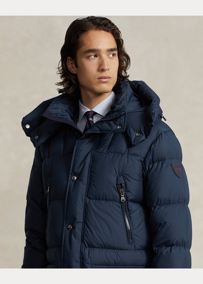Polo Ralph Lauren Doudoune à capuche hydrofuge Marine - Lothaire