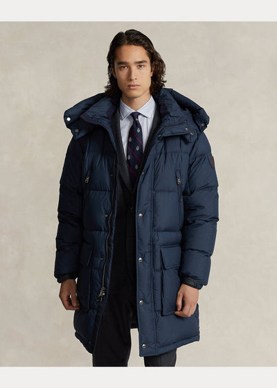 Polo Ralph Lauren Doudoune à capuche hydrofuge Marine - Lothaire