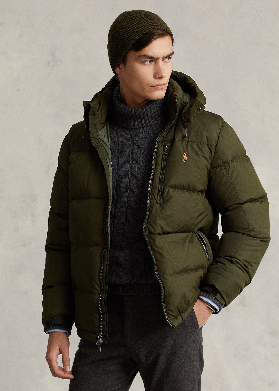 Polo Ralph Lauren Doudoune hydrofuge Company olive - Lothaire boutiques