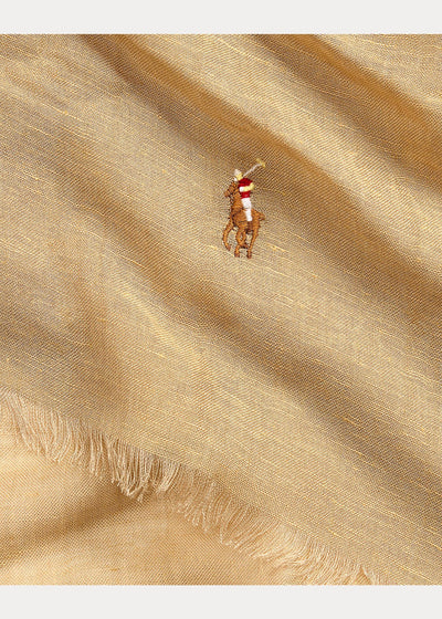 Polo Ralph Lauren - Écharpe beige délavée en lin mélangé - Lothaire