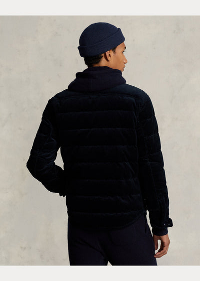 Polo Ralph Lauren La doudoune navy en velours côtelé Beaton - Lothaire