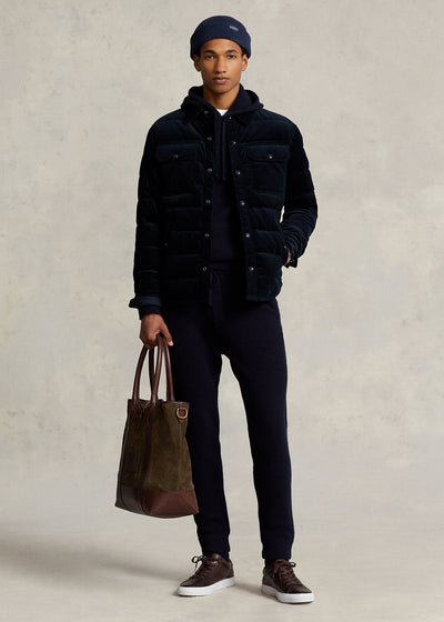 Polo Ralph Lauren La doudoune navy en velours côtelé Beaton - Lothaire