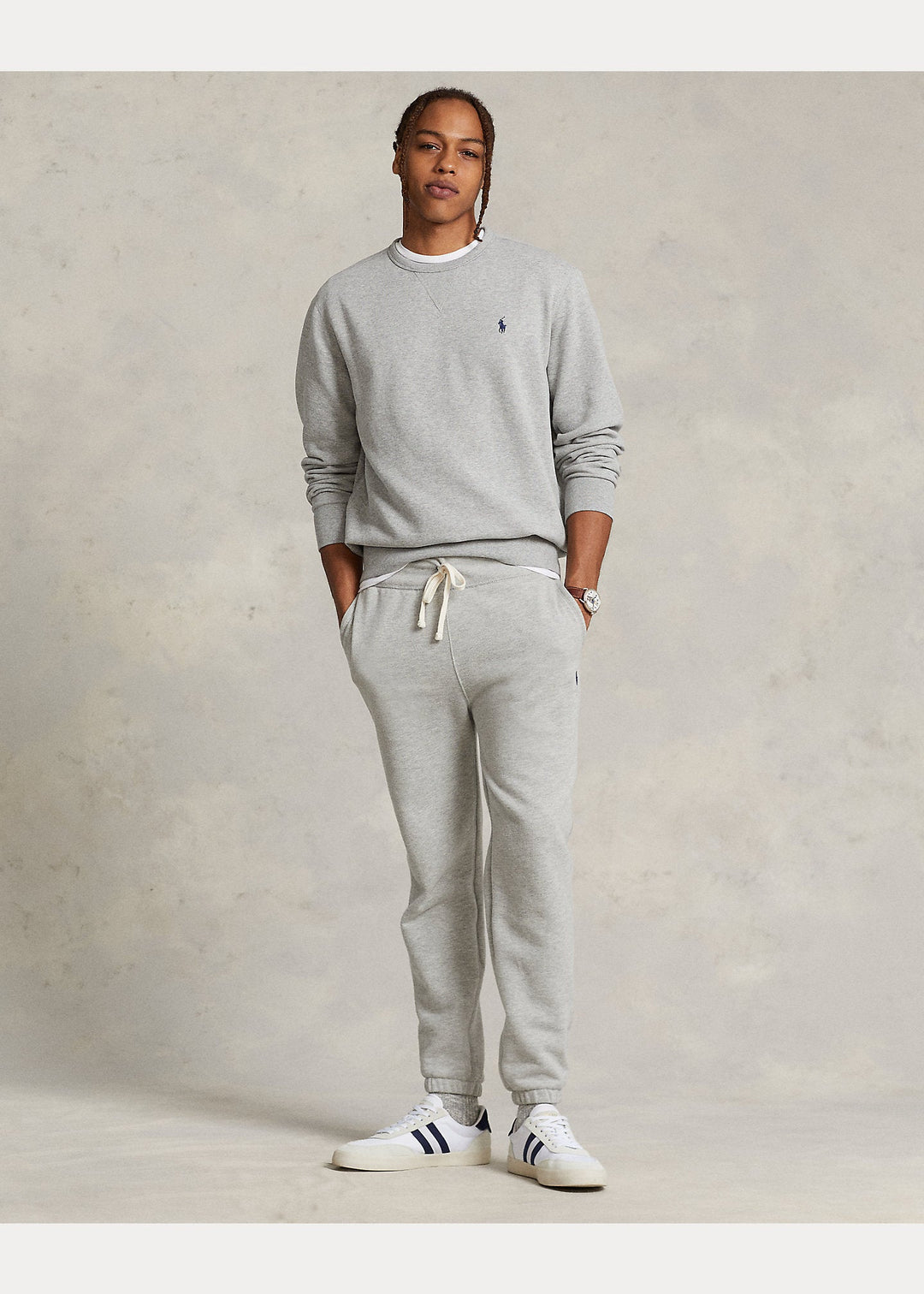 Polo Ralph Lauren Le sweat RL en molleton gris - Lothaire boutiques