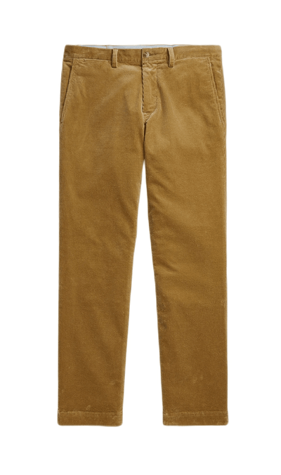 Polo Ralph Lauren Pantalon brun doré slim en velours côtelé - Lothaire