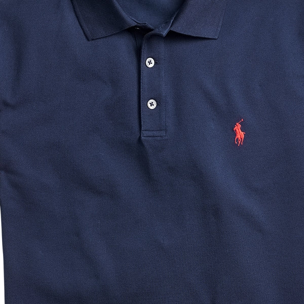 Polo Ralph Lauren Polo cintré en coton piqué stretch Navy - Lothaire boutiques