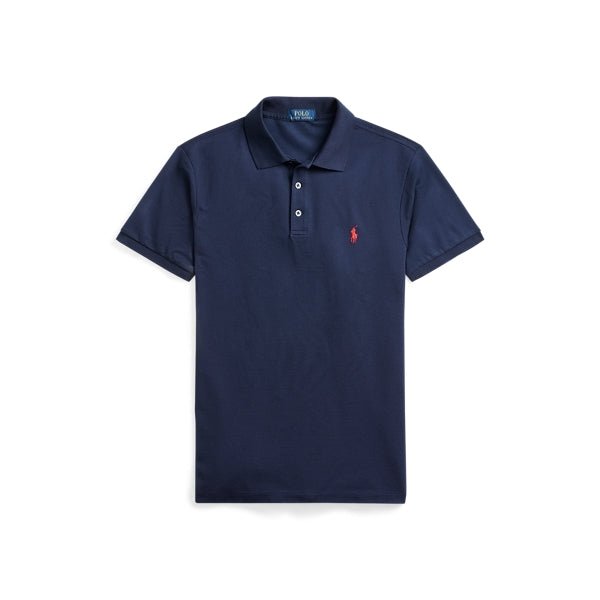 Polo Ralph Lauren Polo cintré en coton piqué stretch Navy - Lothaire boutiques