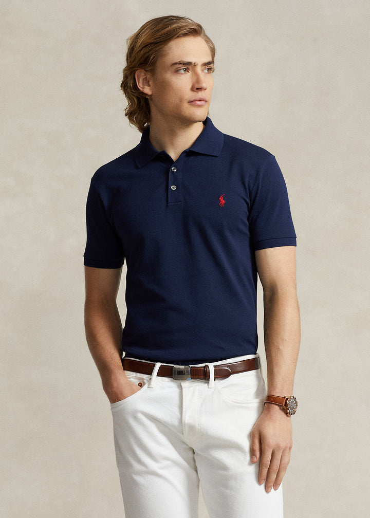 Polo Ralph Lauren - Polo cintré en coton piqué stretch Refined navy - Lothaire