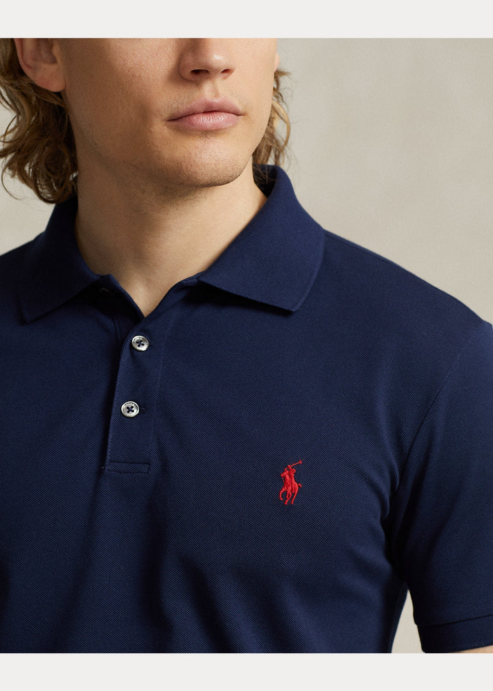 Polo Ralph Lauren - Polo cintré en coton piqué stretch Refined navy - Lothaire