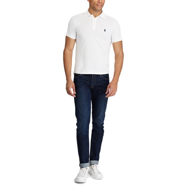 Polo Ralph Lauren Polo cintré en coton piqué stretch White - Lothaire boutiques
