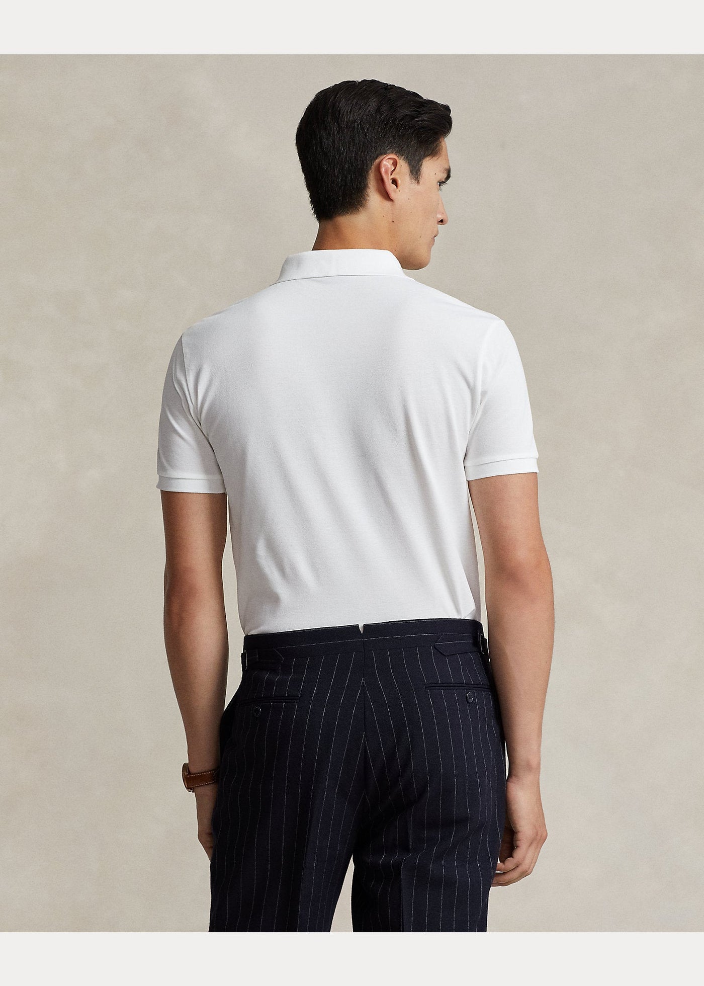 Polo Ralph Lauren - Polo white cintré en coton piqué stretch - Lothaire