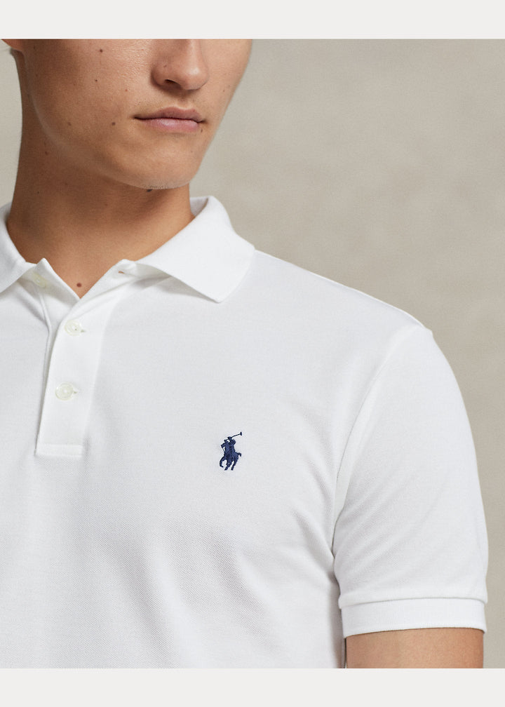 Polo Ralph Lauren - Polo white cintré en coton piqué stretch - Lothaire
