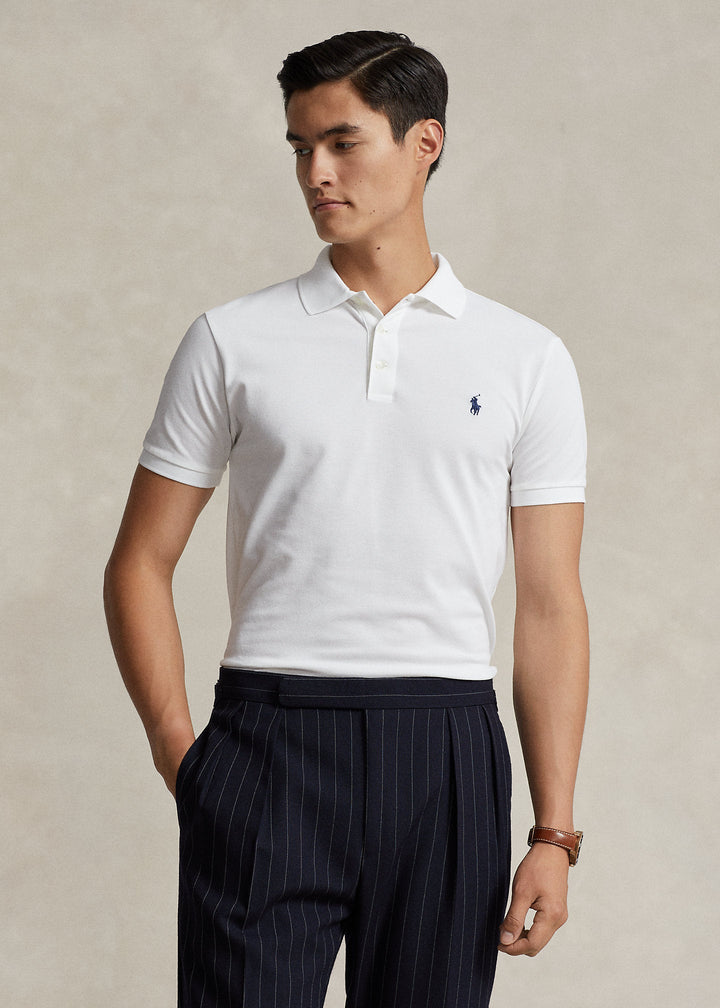 Polo Ralph Lauren - Polo white cintré en coton piqué stretch - Lothaire