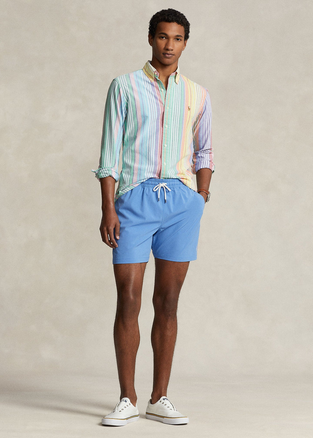 Polo Ralph Lauren - Short de bain Traveler classique New England Blue - Lothaire