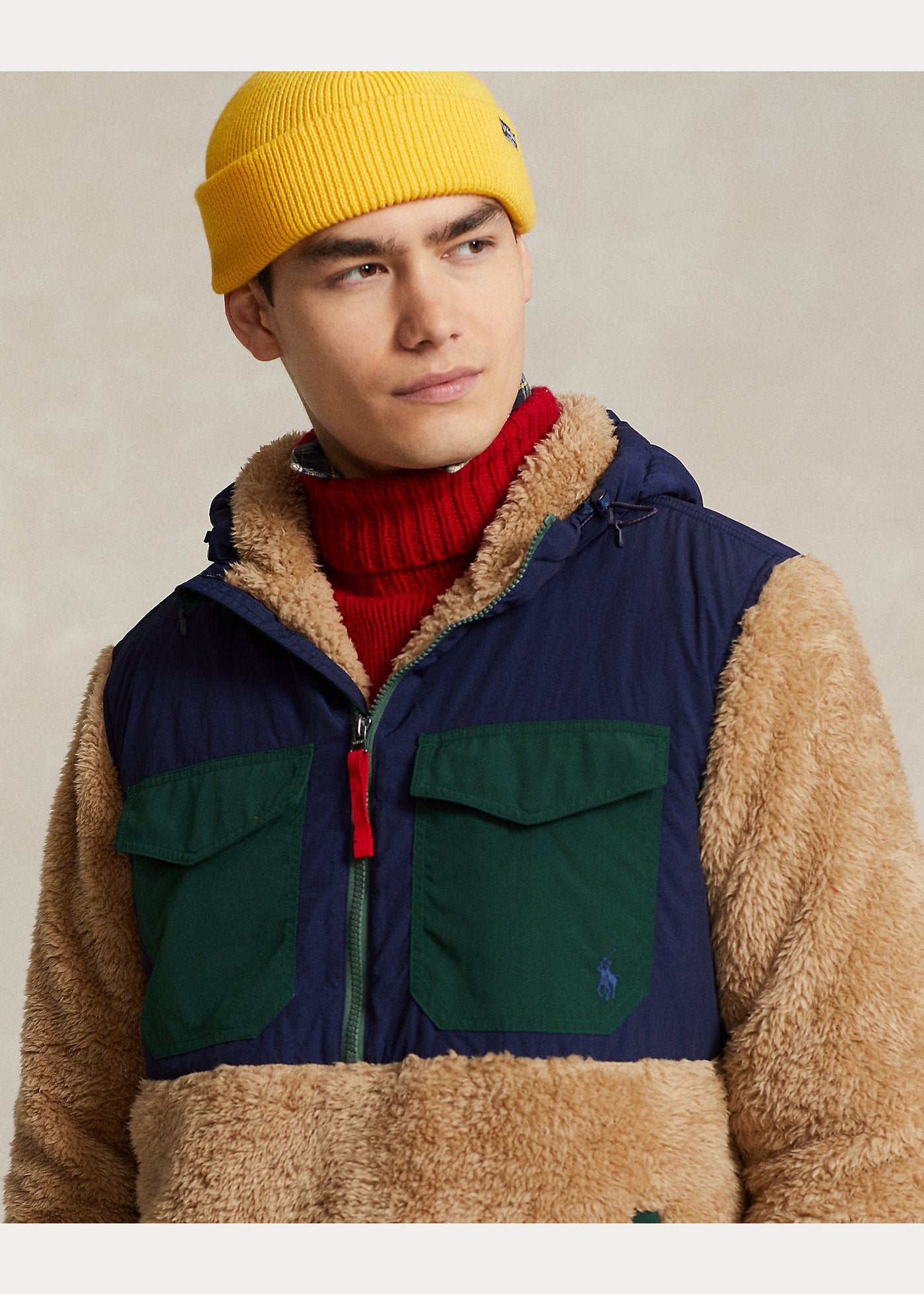 Polo Ralph Lauren Sweat à capuche hybride Camel - Lothaire