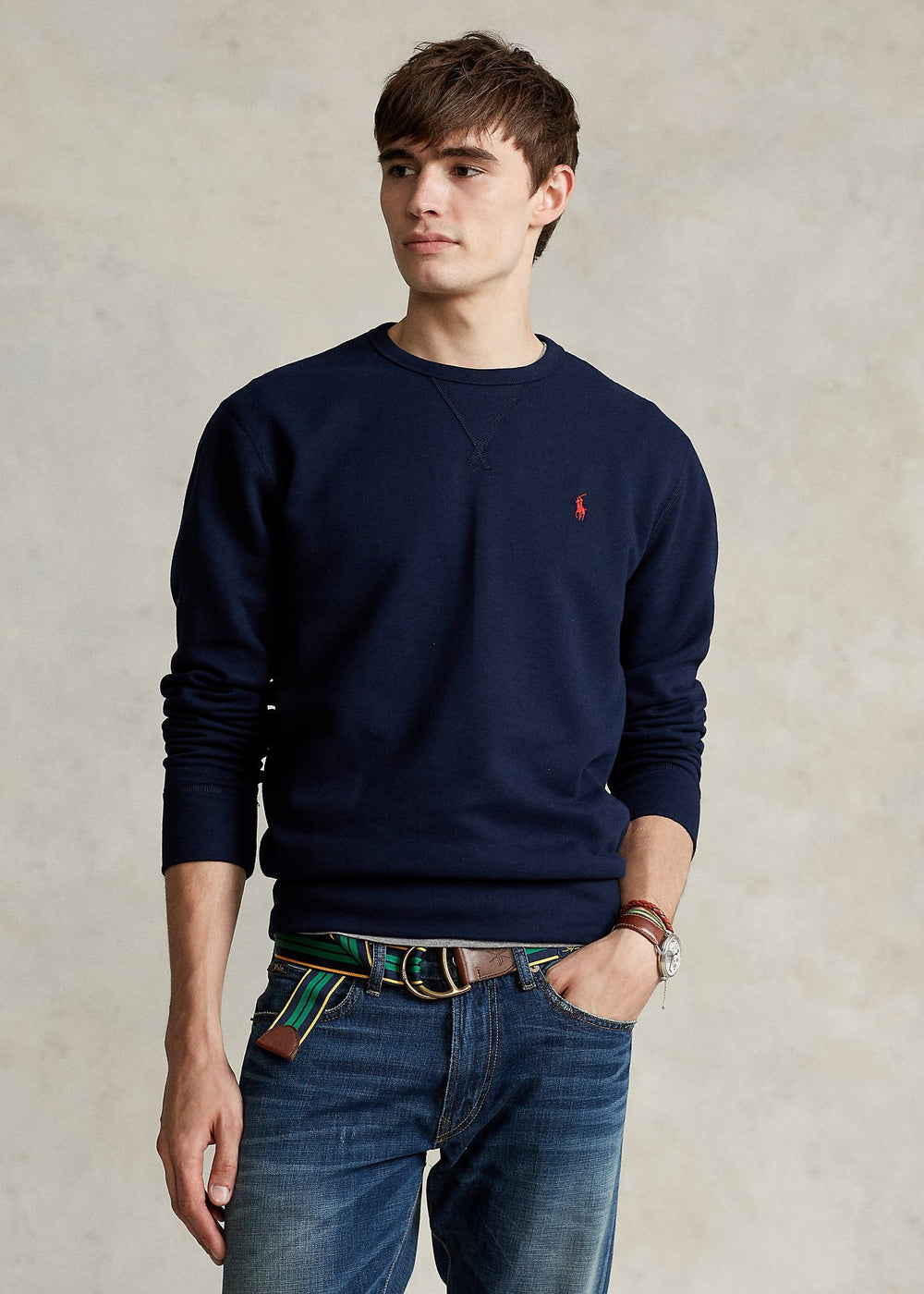 Polo Ralph Lauren Sweat RL en molleton - Cruise Navy - Lothaire boutiques (6947994828965)