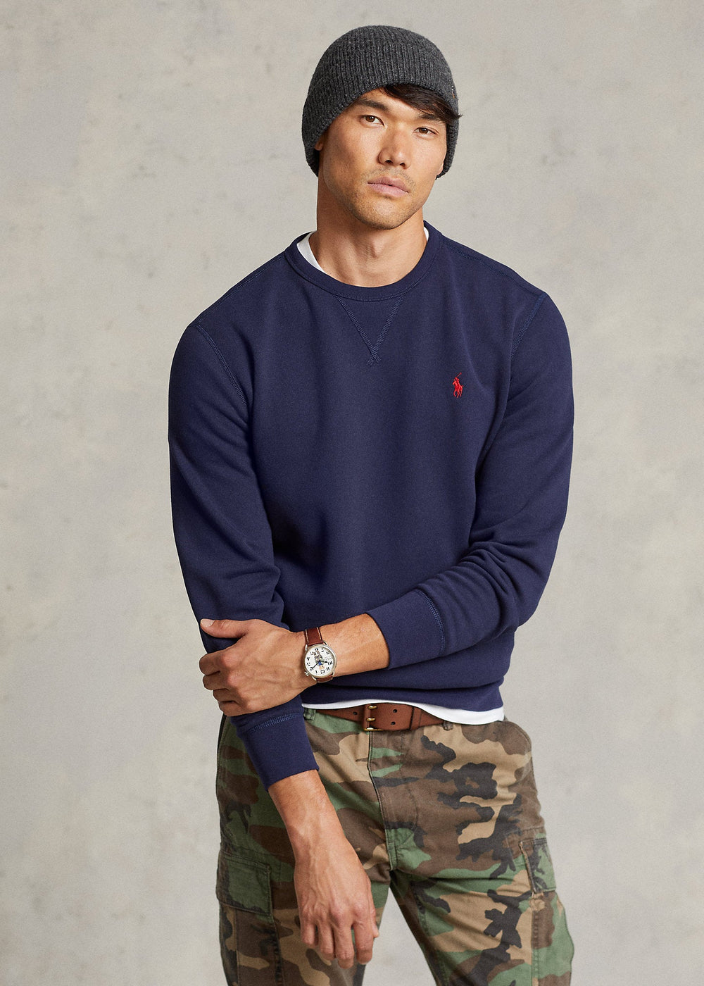 Polo Ralph Lauren Sweat RL en molleton Navy - Lothaire