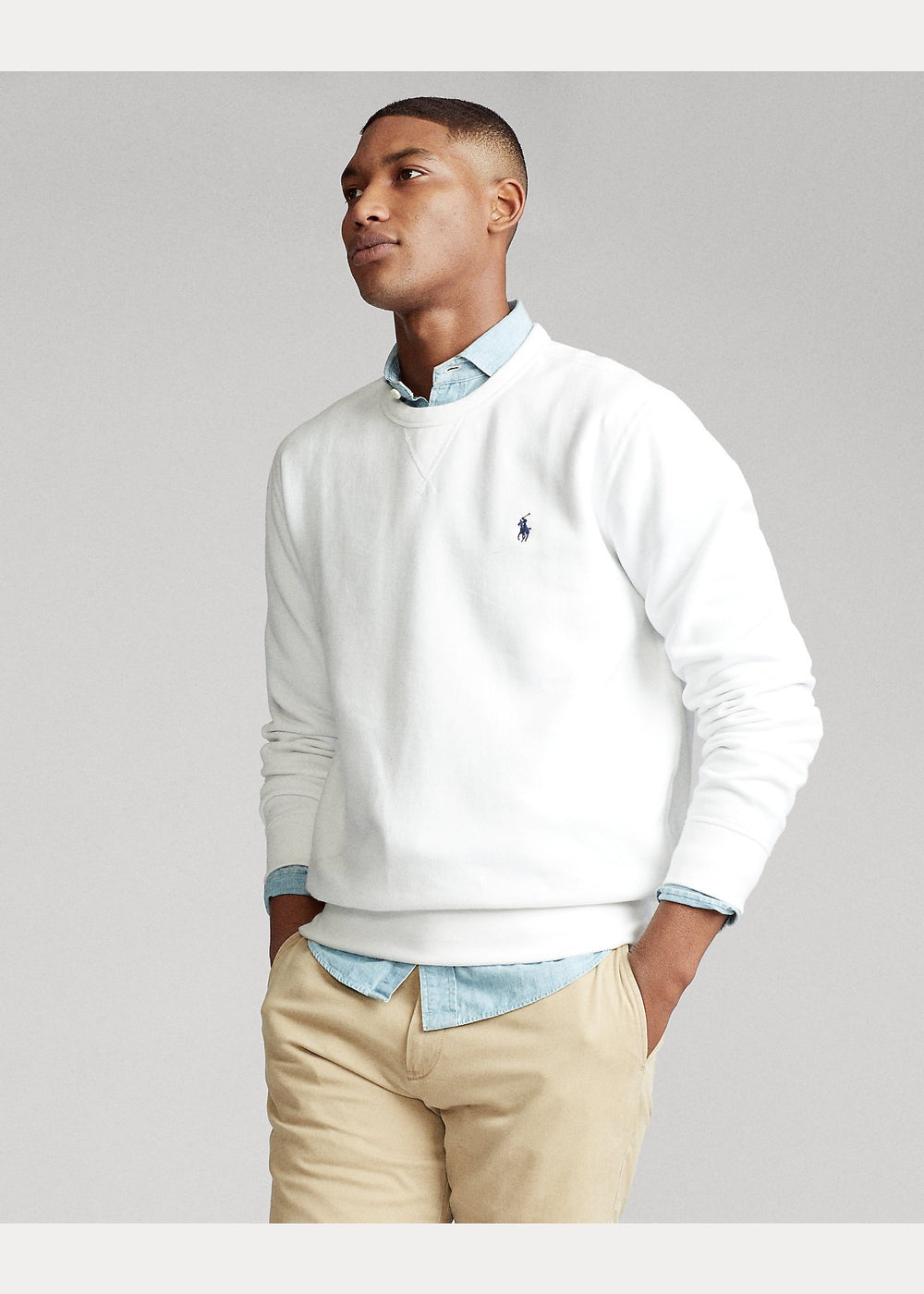 Polo Ralph Lauren Sweat RL en molleton - White - Lothaire boutiques (6948003578021)