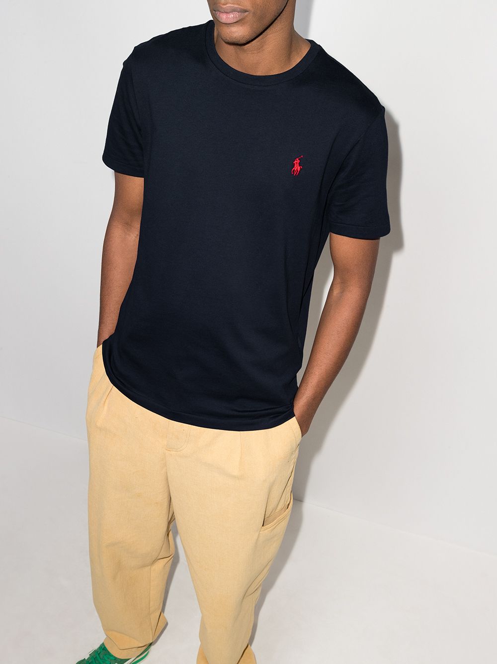 Polo Ralph Lauren - T-shirt ajusté à col rond en jersey ink - Lothaire boutiques