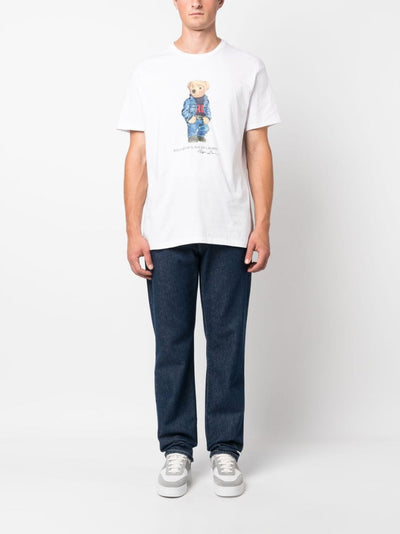 Polo Ralph Lauren - T-shirt ajusté Polo Bear en jersey White - Lothaire
