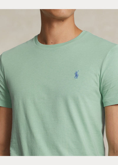 Polo Ralph Lauren - T-shirt céladon col rond en jersey coupe ajustée - Lothaire