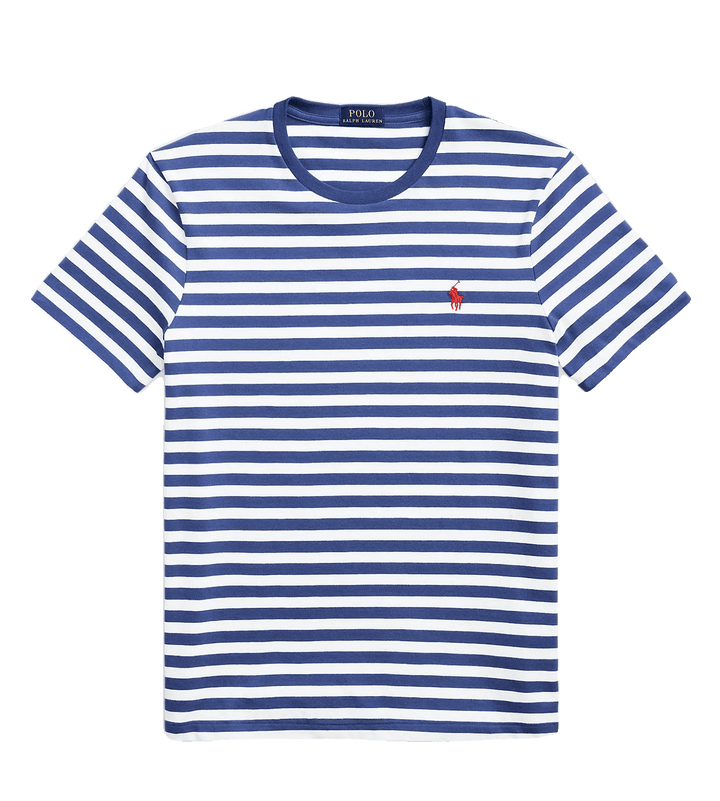 Polo Ralph Lauren T-shirt rayé ajusté en jersey Old Royal/White - Lothaire