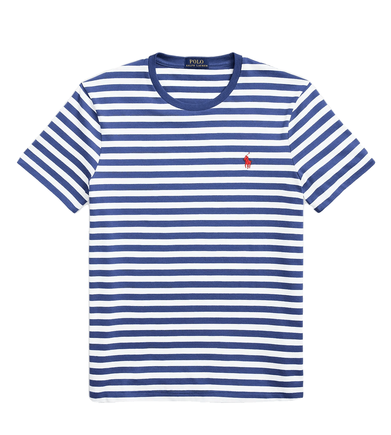 Polo Ralph Lauren T-shirt rayé ajusté en jersey Old Royal/White - Lothaire