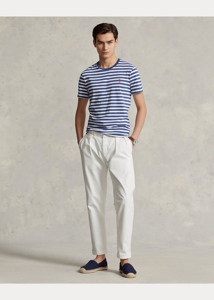 Polo Ralph Lauren T-shirt rayé ajusté en jersey Old Royal/White - Lothaire
