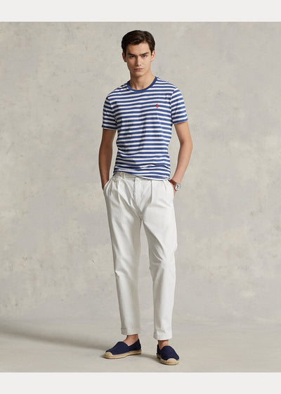 Polo Ralph Lauren T-shirt rayé ajusté en jersey Old Royal/White - Lothaire