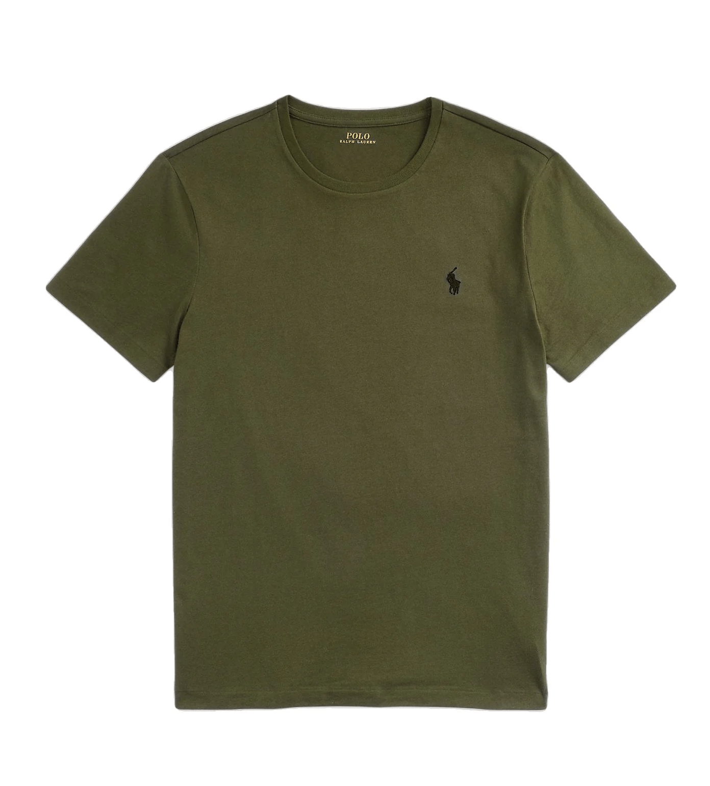 Polo Ralph Lauren T-shirt vert ajusté à col rond en jersey - Lothaire