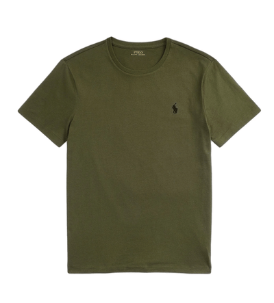 Polo Ralph Lauren T-shirt vert ajusté à col rond en jersey - Lothaire
