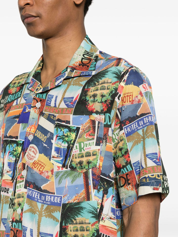 Rhude - Chemise à imprimé Postal Card - Lothaire