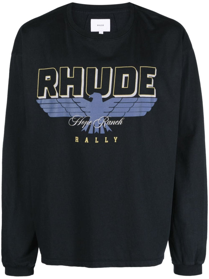 Rhude - Sweat black à logo imprimé - Lothaire