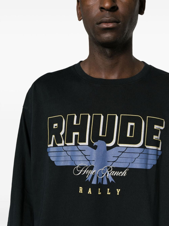 Rhude - Sweat black à logo imprimé - Lothaire