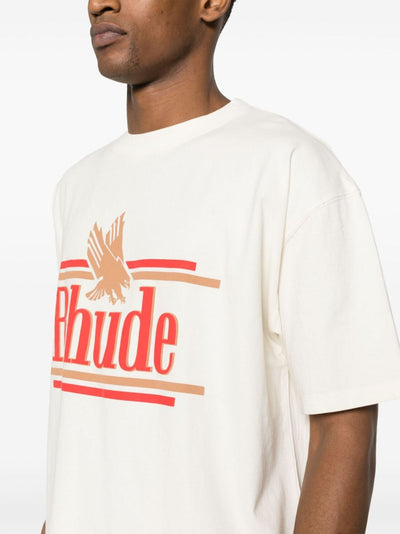 Rhude - T Shirt white à logo imprimé - Lothaire