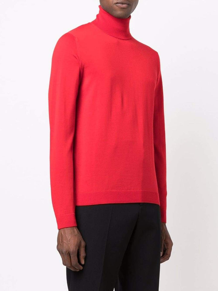 Roberto Collina Pull en maille à col roulé Rouge - Lothaire boutiques (7087360376997)