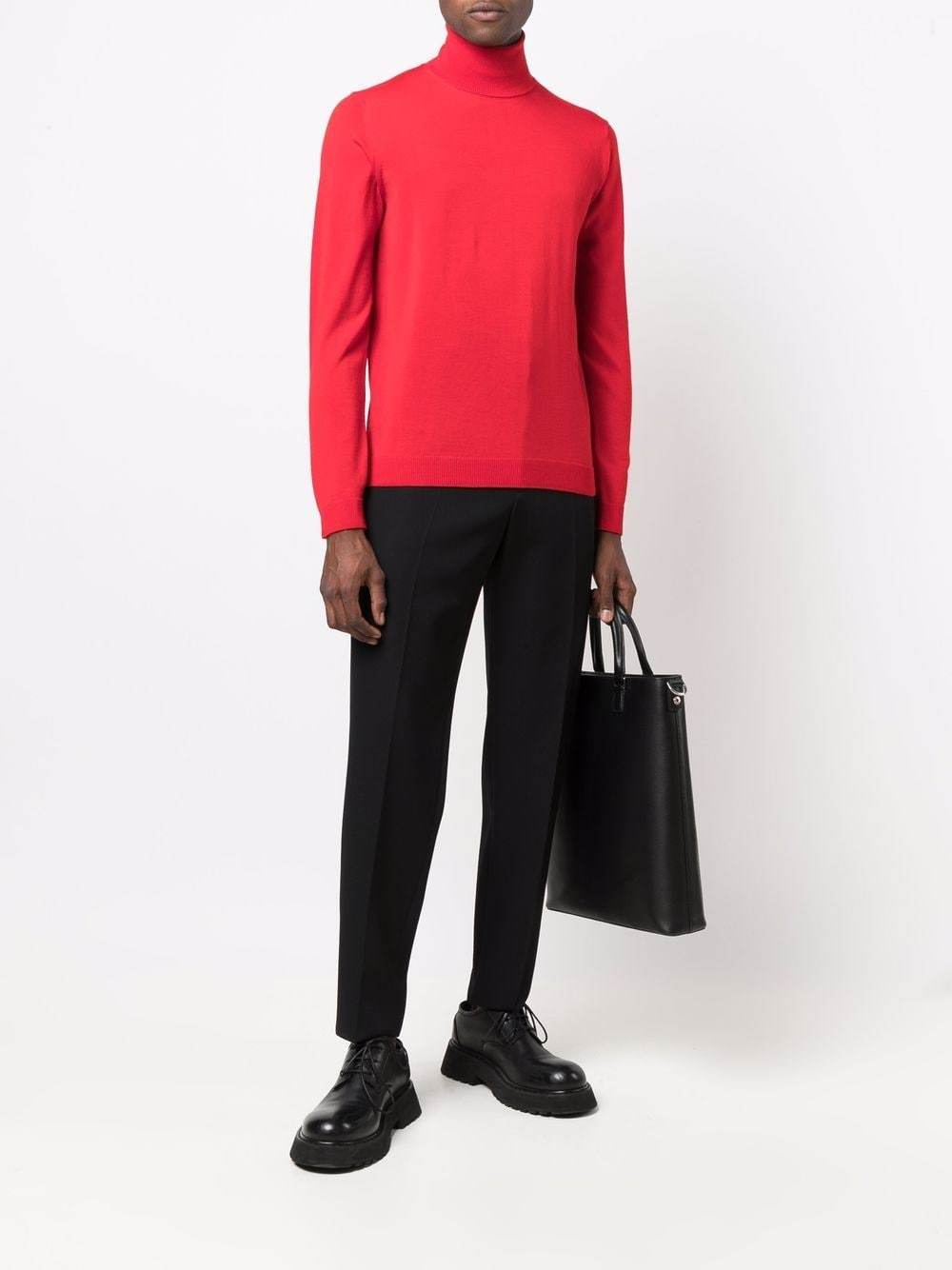 Roberto Collina Pull en maille à col roulé Rouge - Lothaire boutiques (7087360376997)