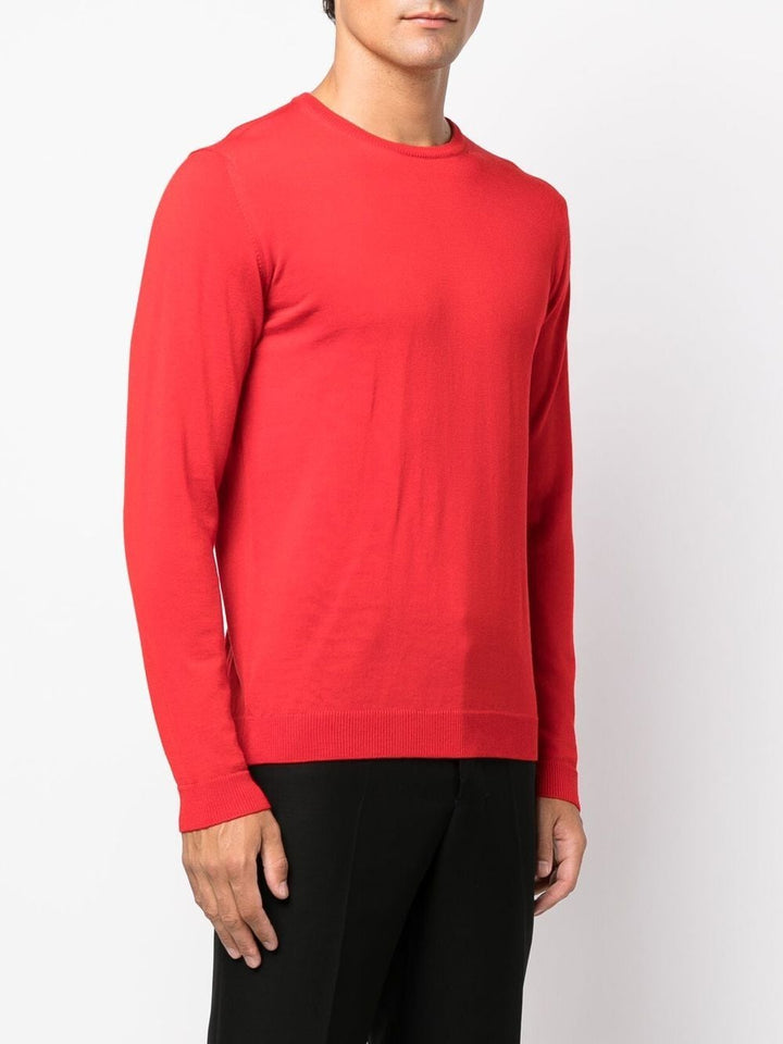 Roberto Collina Pull rouge en laine à col rond - Lothaire boutiques