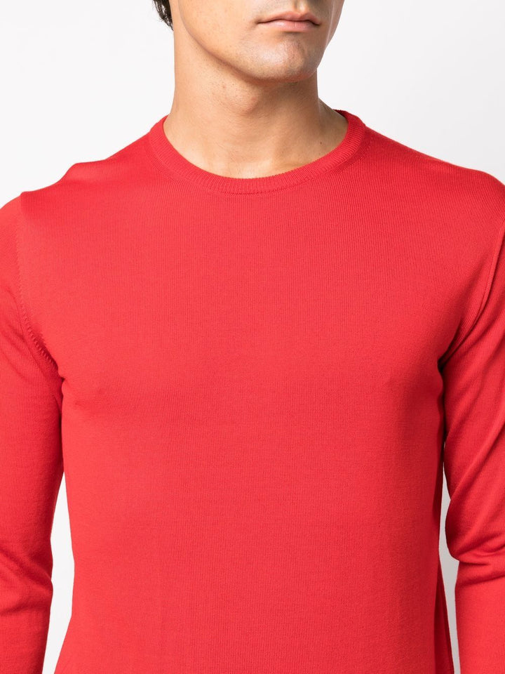 Roberto Collina Pull rouge en laine à col rond - Lothaire boutiques
