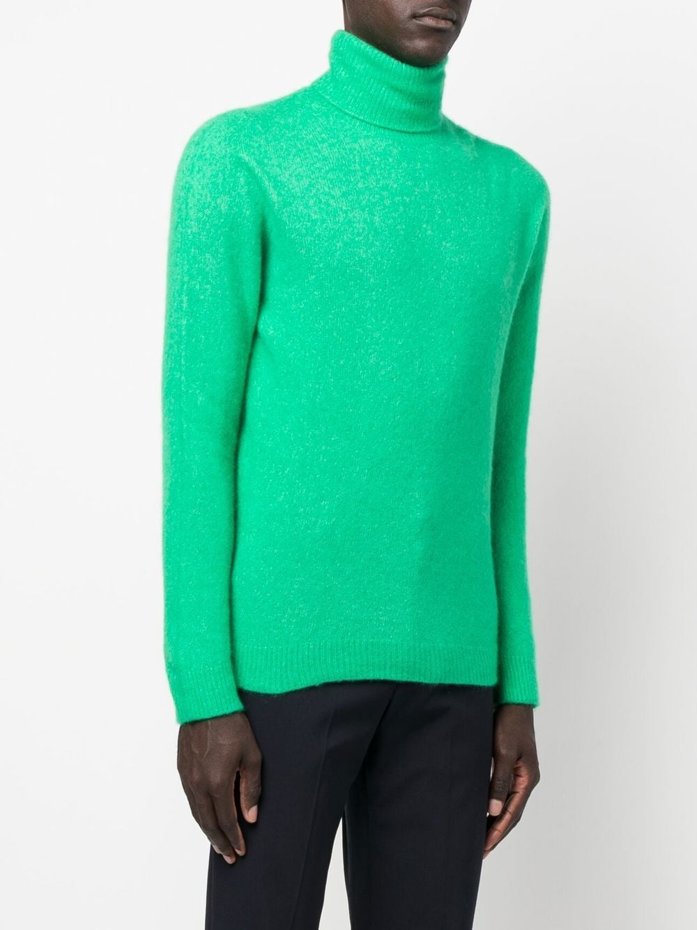 Roberto Collina Pull vert vif à col roulé - Lothaire boutiques