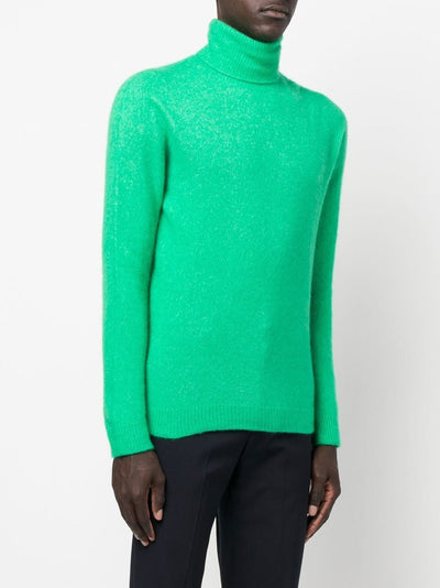 Roberto Collina Pull vert vif à col roulé - Lothaire boutiques