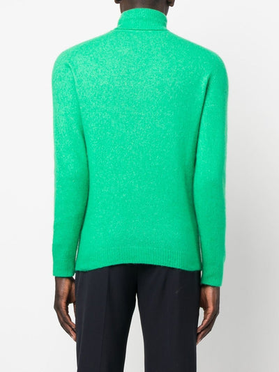 Roberto Collina Pull vert vif à col roulé - Lothaire boutiques