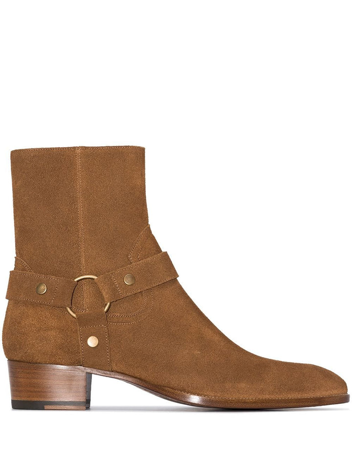Saint Laurent Bottines Brown Wyatt - Lothaire
