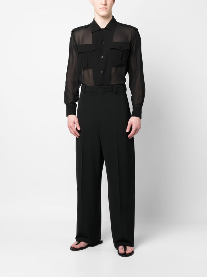 Saint Laurent Chemise en soie transparente - Lothaire