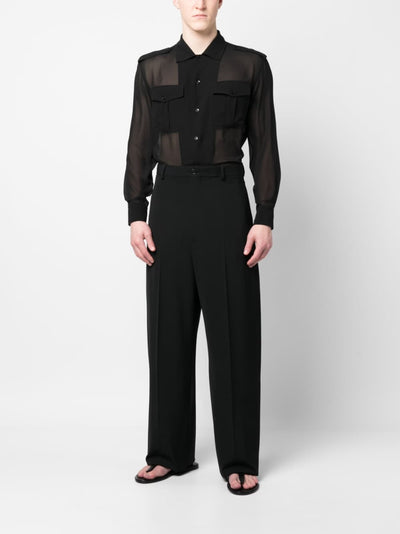 Saint Laurent Chemise en soie transparente - Lothaire