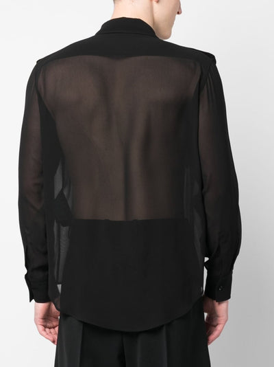 Saint Laurent Chemise en soie transparente - Lothaire
