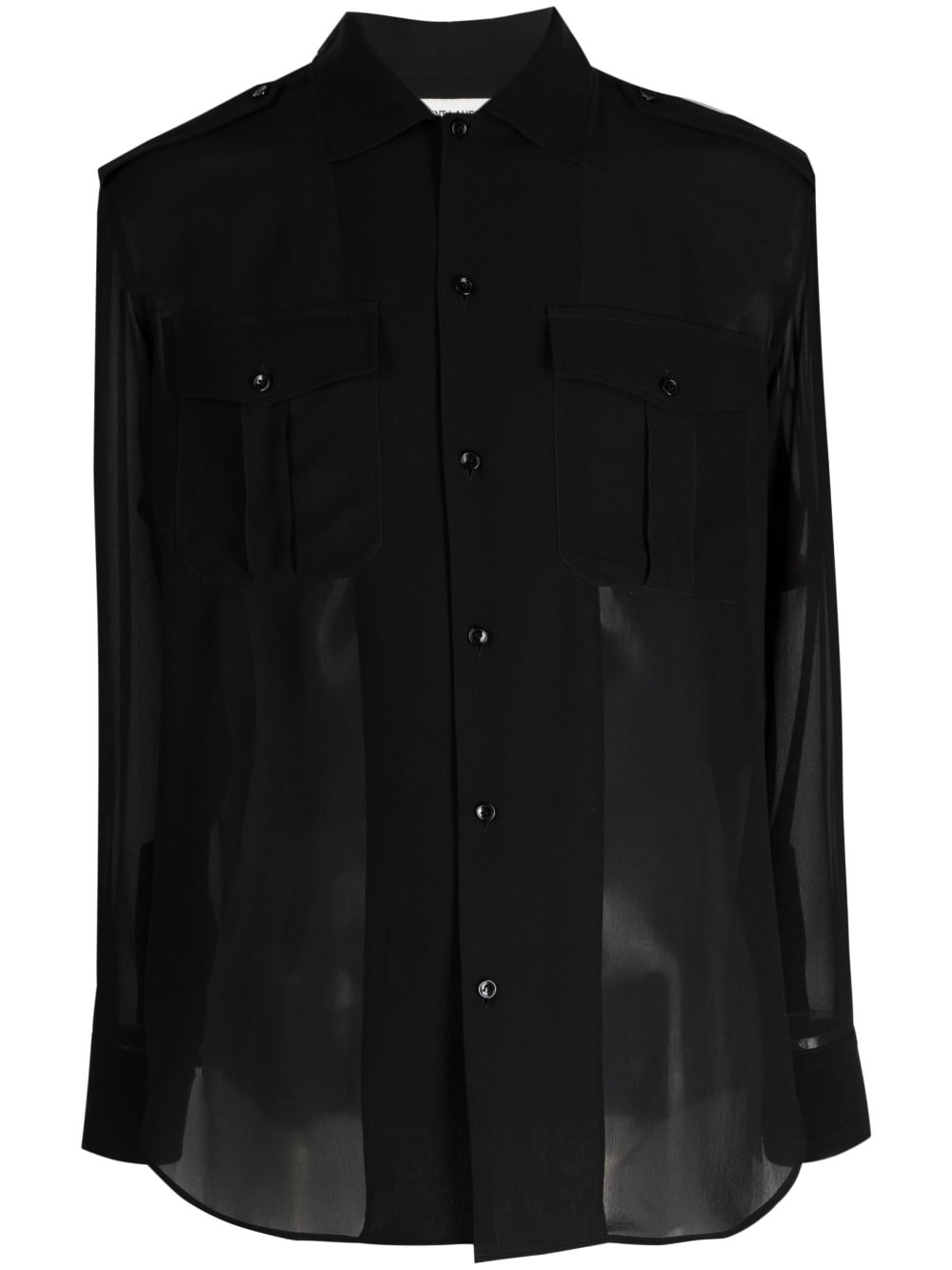 Saint Laurent Chemise en soie transparente - Lothaire