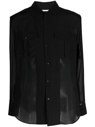 Saint Laurent Chemise en soie transparente - Lothaire
