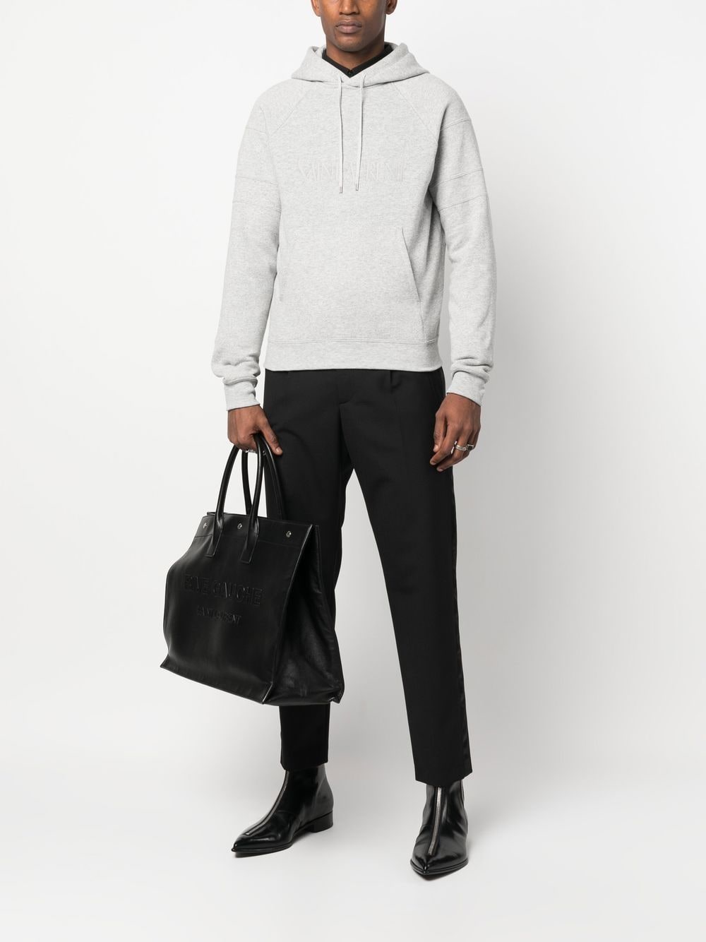 Saint Laurent Hoodie à logo brodé - Lothaire